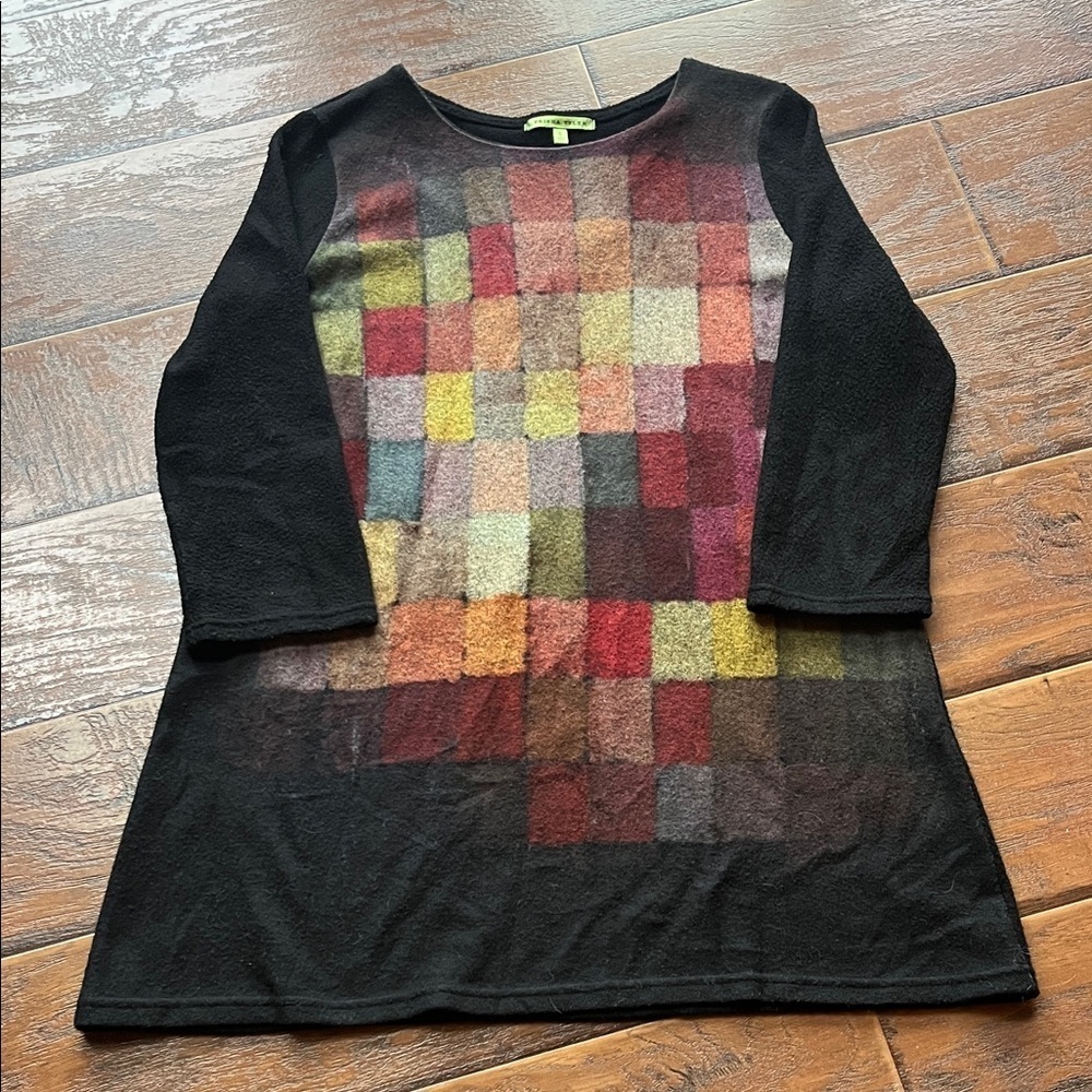 Trisha Tyler Colorful Patchwork Sweater - Size Small